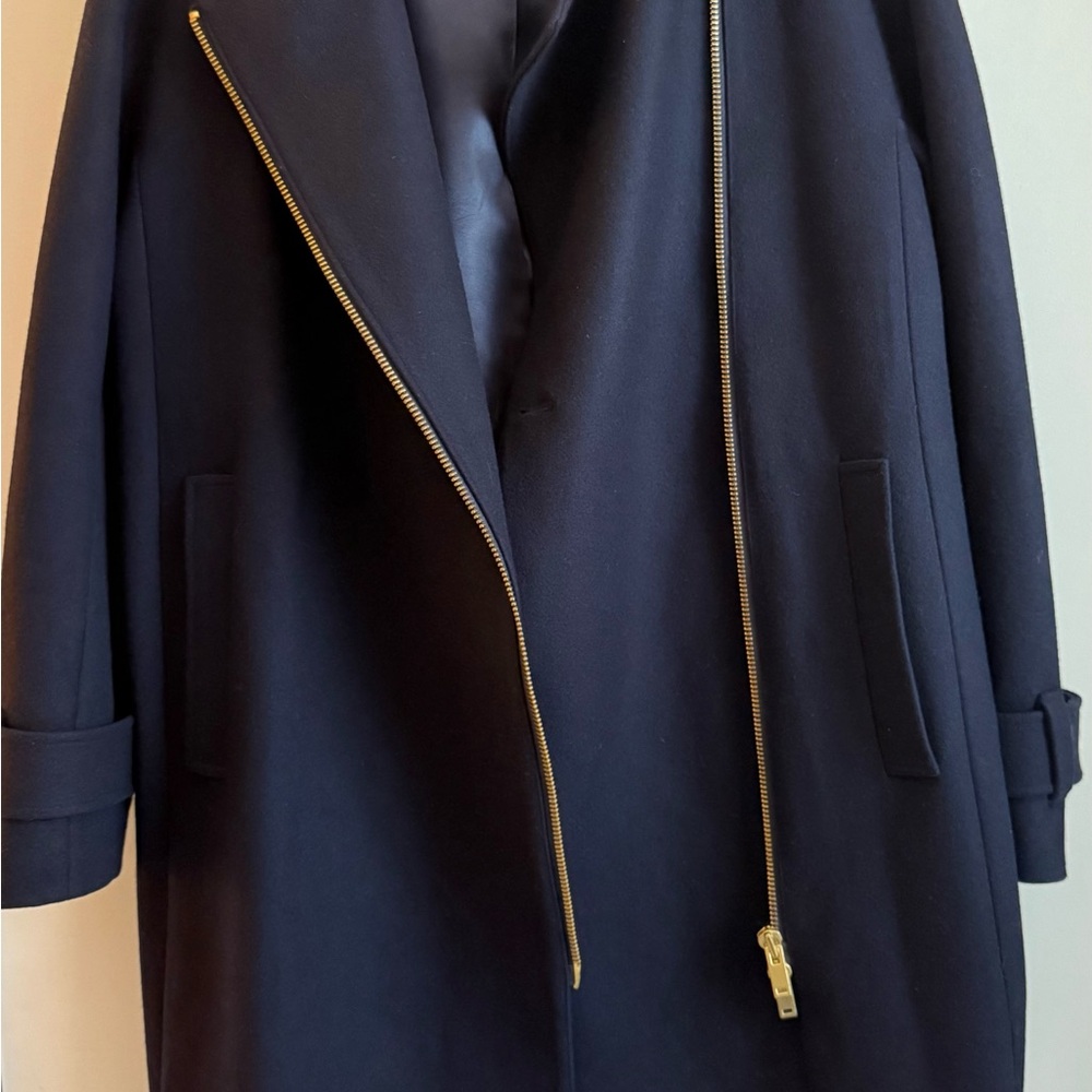 J. Crew Black Melton Wool Coat